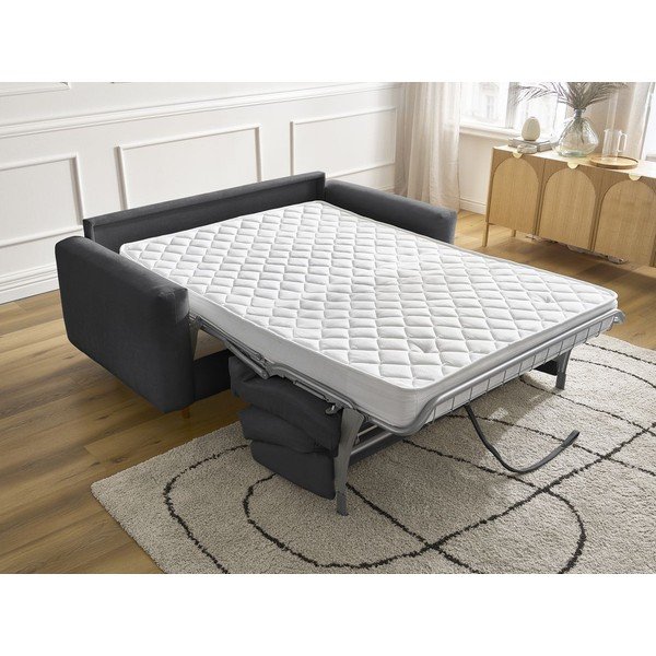 Černá pohovka na každodenní spaní/rozkládací 200 cm Cocoone – Bobochic Paris-image-1