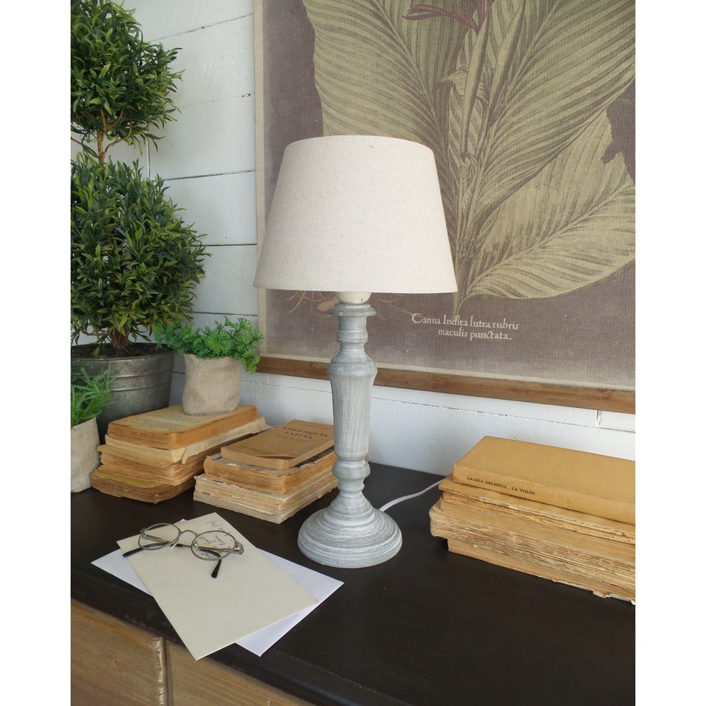 Šedá stolní lampa Orchidea Milano Country, 42 cm