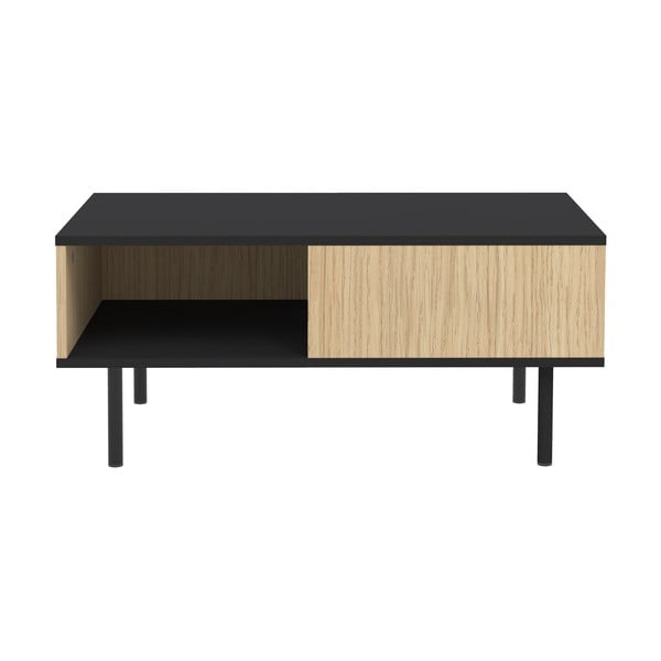 Černý konferenční stolek v dekoru dubu 89x50 cm Lord - TemaHome