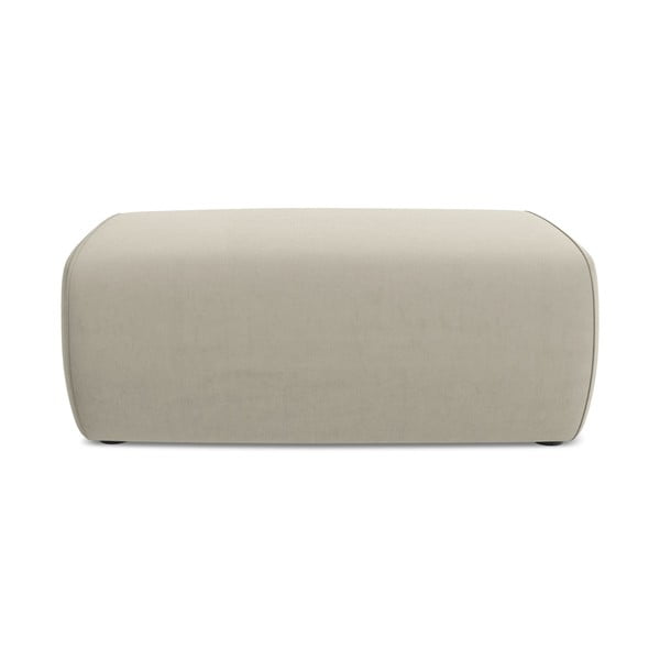 Béžová sametová podnožka Kapua – Makamii