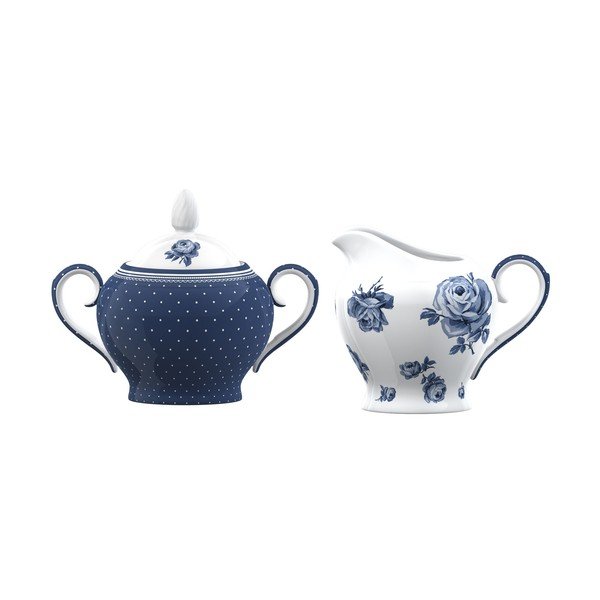 Set porcelánové cukřenky a mléčenky Creative Tops Vintage Indigo