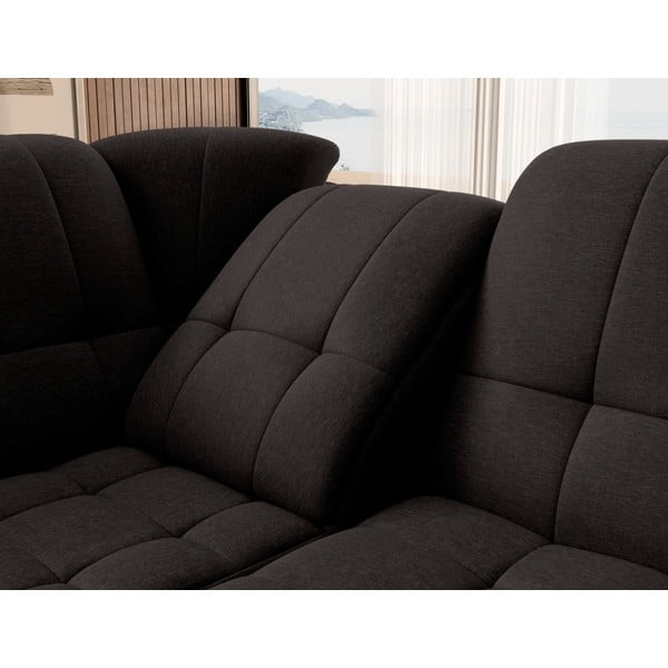 Hnědá rozkládací/s úložným prostorem rohová pohovka (levý roh/do L) Sado – ELTAP-image-1