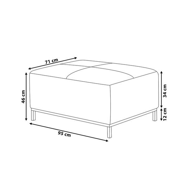 Světle šedý otoman Monobeli Rachel, 71 x 95 cm-image-1