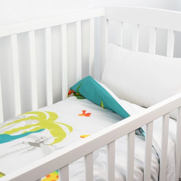 Dětský přehoz a povlak na polštář Baleno ZOO, 100 x 130 cm-image-1