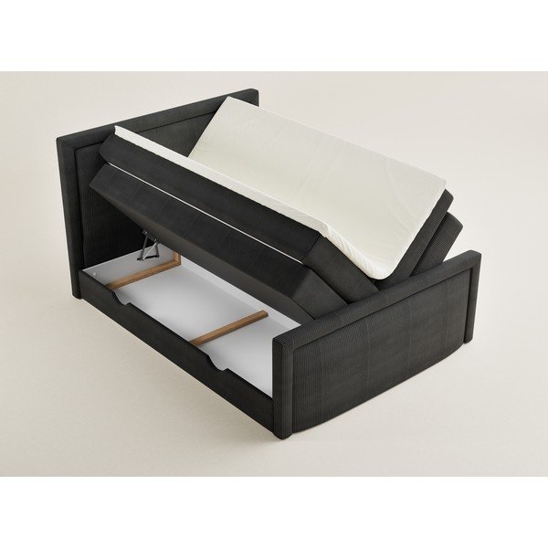 Antracitová boxspring postel s úložným prostorem 180x200 cm Fresco – Maison de Rêve-image-1