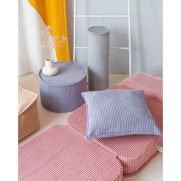 Modrý manšestrový dětský pohovkový polštář Block – Wigiwama-image-1