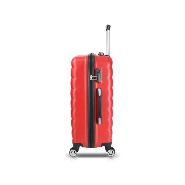 Sada 2 červených cestovních kufrů na kolečkách s USB porty My Valice RESSNO Cabin & Large-image-2