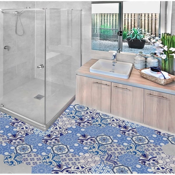 Sada 10 voděodolných samolepek na podlahu Ambiance Ursulina, 20 x 18 cm-image-3