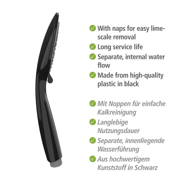 Černý sprchový set z nerezové oceli 66 cm Young – Wenko-image-4