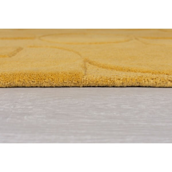 Žlutý vlněný koberec Flair Rugs Gigi, 120 x 170 cm-image-4