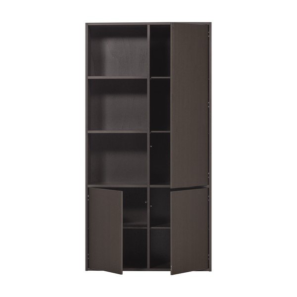 Tmavě hnědá modulární skříňka z borovicového dřeva 108x215 cm Meggy – WOOOD-image-4