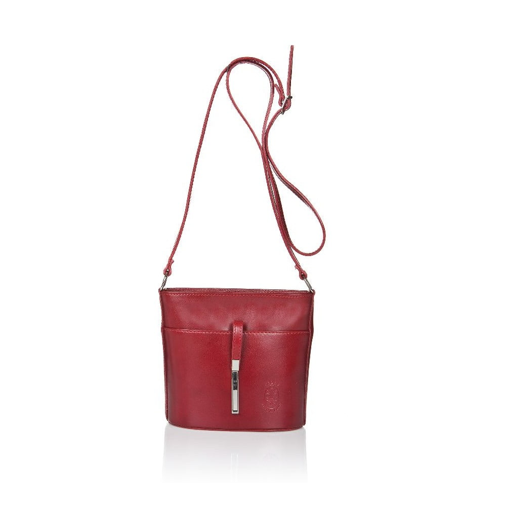 Červená kožená kabelka Markese Calf Mini