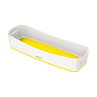 Bílo-žlutý plastový organizér na psací potřeby MyBox - Leitz