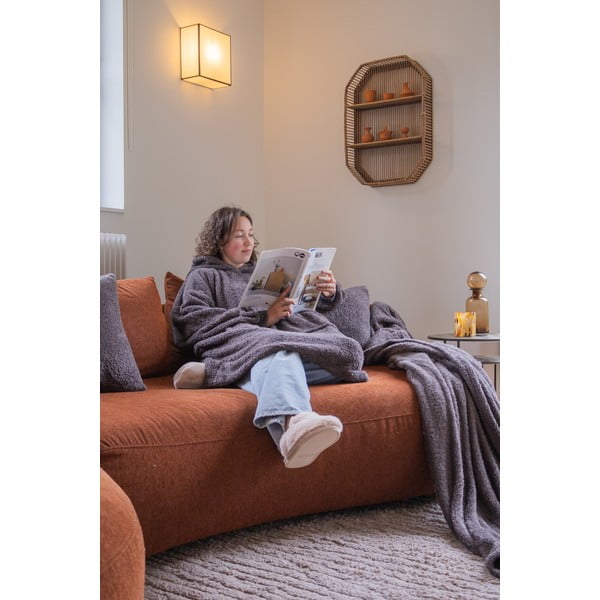 Šedá deka z mikroplyše 150x200 cm Cocoon – Tiseco Home Studio-image-1