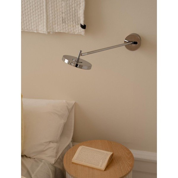 LED nástěnné svítidlo s ohybatelnou konstrukcí/stmívatelné do zásuvky v leskle stříbrné barvě ø 15 cm Asteria Wall Long – UMAGE-image-1