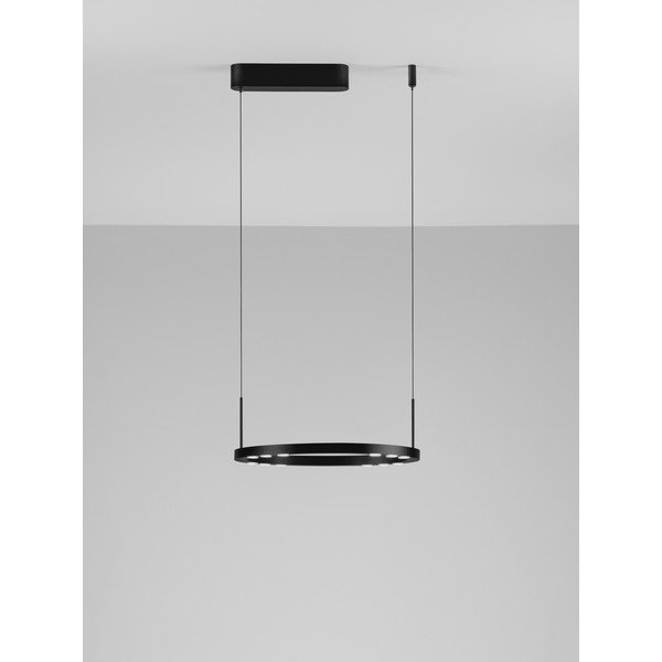 Matně černé hliníkové LED stmívatelné závěsné svítidlo ø 40 cm Lunette – Nova Luce-image-3