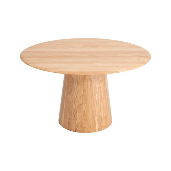 Kulatý jídelní stůl z dubového dřeva v přírodní barvě ø 126 cm Mushroom – Gazzda