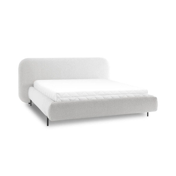 Béžová čalouněná dvoulůžková postel s úložným prostorem s roštem 180x200 cm Pointt – ELTAP