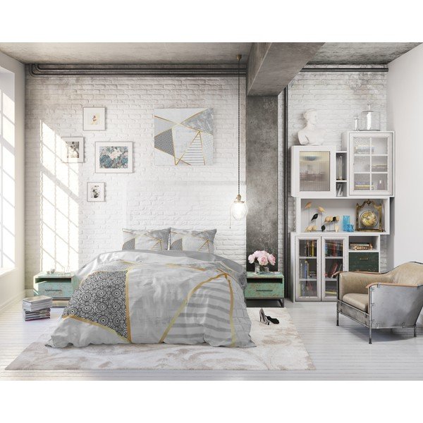 Bavlněné povlečení na dvoulůžko Pure Cotton Graphic, 200 x 200/220 cm-image-4