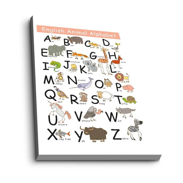 Dětský obrázek 45x70 cm Alphabet – Wallity-image-2