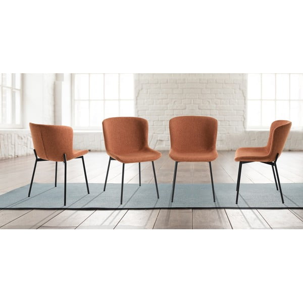 Oranžové jídelní židle v sadě 2 ks Snug – Tomasucci-image-2