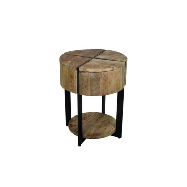 Příruční stolek z neopracovaného mangového dřeva HSM collection Jackso, , 40 x 51 cm
