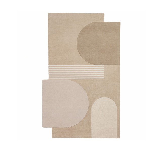 Ručně tkaný vlněný koberec v přírodní barvě 150x240 cm Lozenge – Flair Rugs