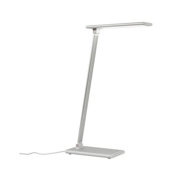 Stolní lampa ve stříbrné barvě s LED světlem SULION Hawking