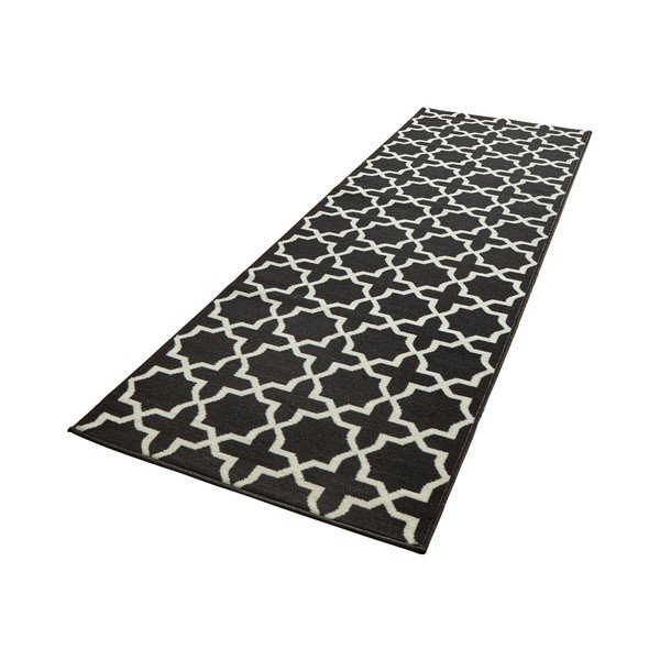 Černo-bílý běhoun Hanse Home Basic Glam, 80 x 350 cm-image-2
