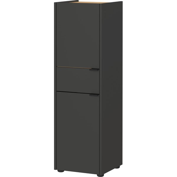 Antracitová vysoká koupelnová skříňka 34x111 cm Forano – Germania-image-1