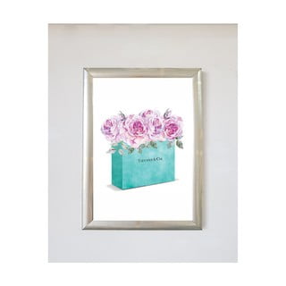 Plakát 20x30 cm Blue Pink Flower – Piacenza Art