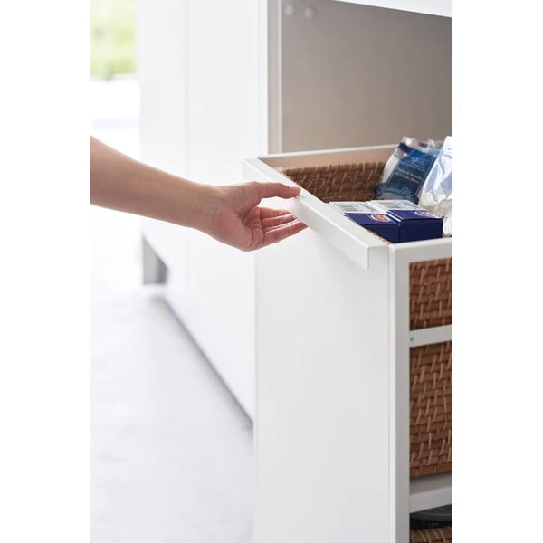 Bílý kovový pojízdný regál 42x60 cm Tower – YAMAZAKI-image-1