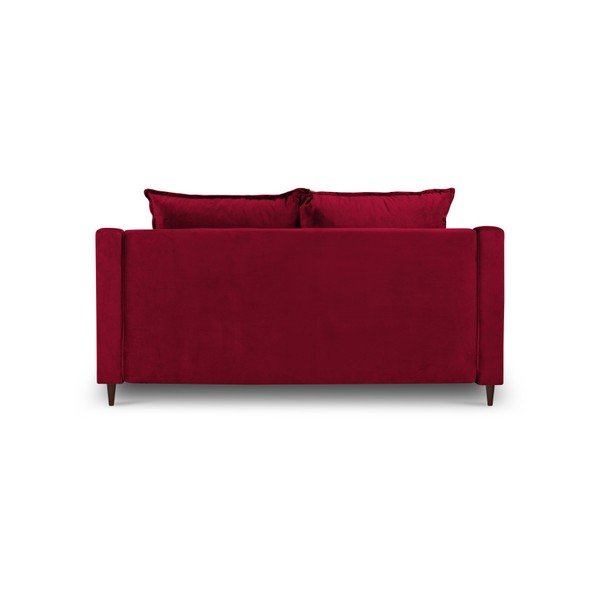 Červená sametová pohovka Mazzini Sofas Freesia, 150 cm-image-3