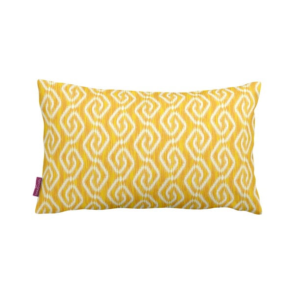 Žlutý polštář Yellow Pattern, 35 x 60 cm