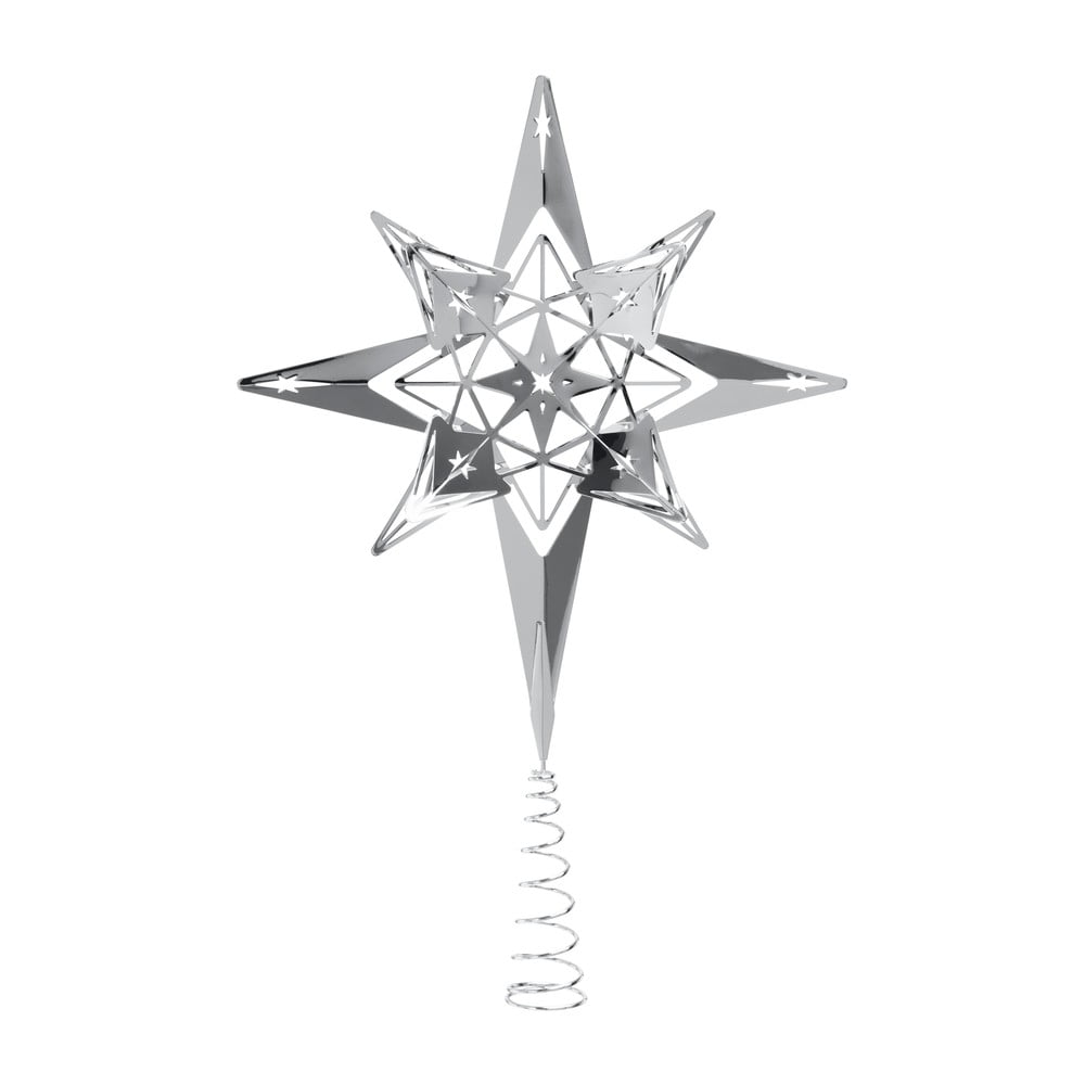 Špička na vánoční stromek ve stříbrné barvě Kähler Design