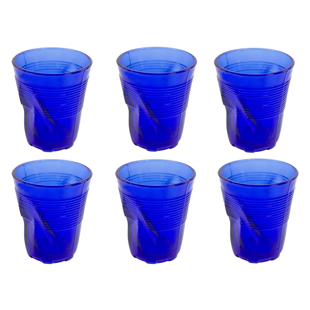 Sada 6 sklenic Kaleidos 200 ml, modrá