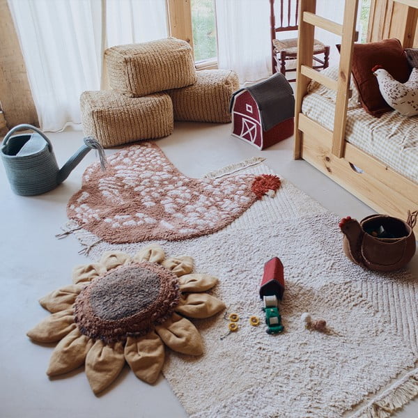 Dětský sedací vak v hořčicové barvě Haystack – Lorena Canals-image-1