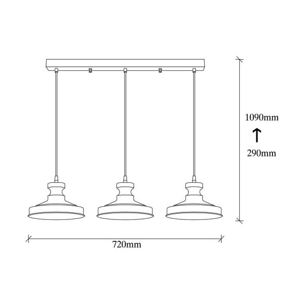 Černé závěsné svítidlo s kovovým stínidlem Berceste – Opviq lights-image-4