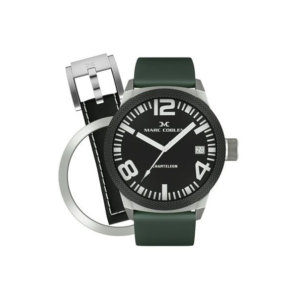 Pánské hodinky Marc Coblen s páskem a kroužkem navíc P14