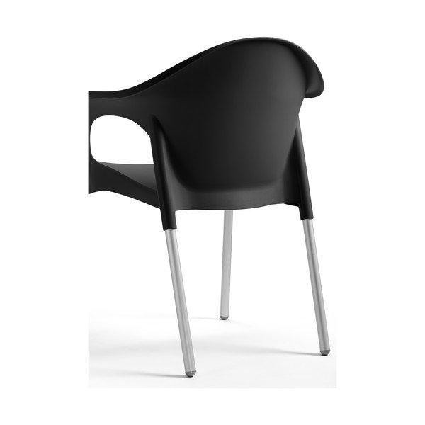 Černá plastová zahradní židle Lisa - Rojaplast-image-1