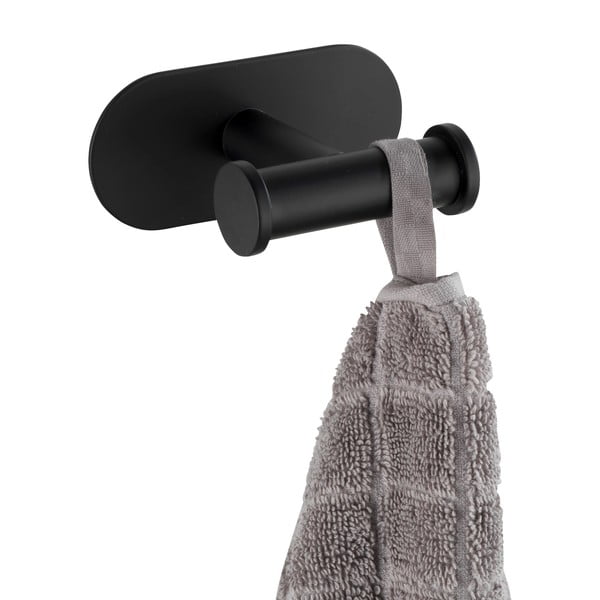 Černý samodržící držák na ručníky Wenko Orea-image-3