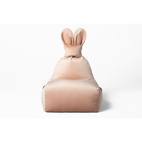 Světle růžový dětský sedací vak Funny Bunny – The Brooklyn Kids-image-2