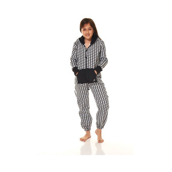 Černo-bílý dětský domácí overal Streetfly, pro děti 4-5 let-image-3