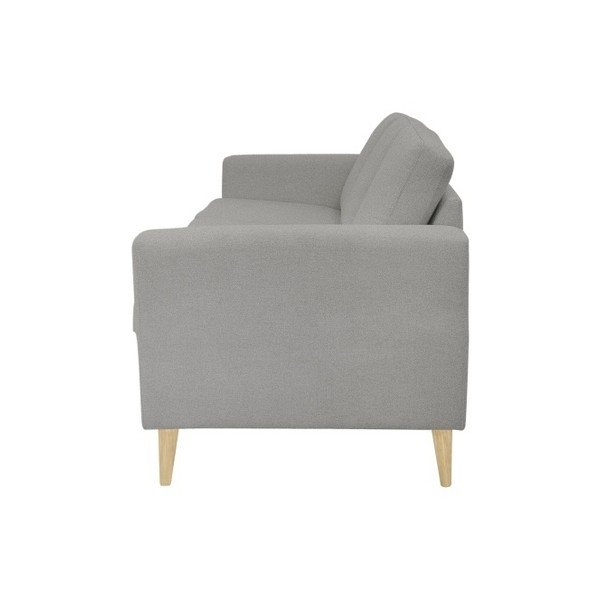 Světle šedá trojmístná pohovka s přírodními nohami Helga Interiors Alex-image-1