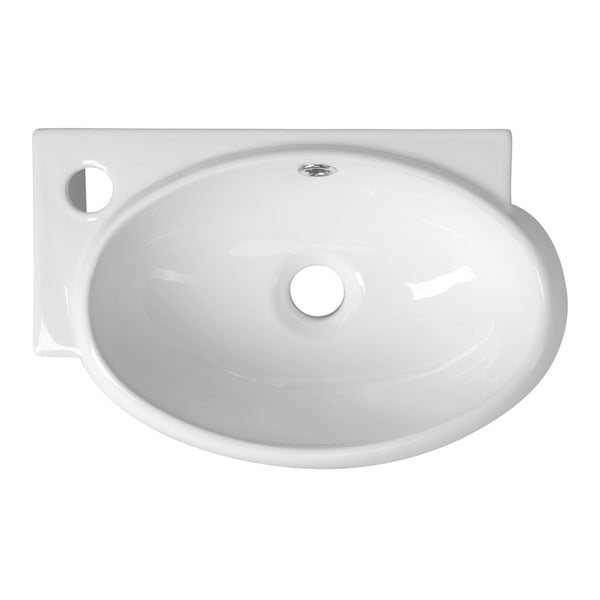 Bílé keramické umývátko 43x28,5 cm Ribera – Sapho-image-3
