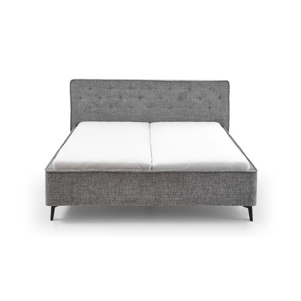 Šedá čalouněná dvoulůžková postel bez roštu 180x200 cm Alicante – Meise Möbel-image-3
