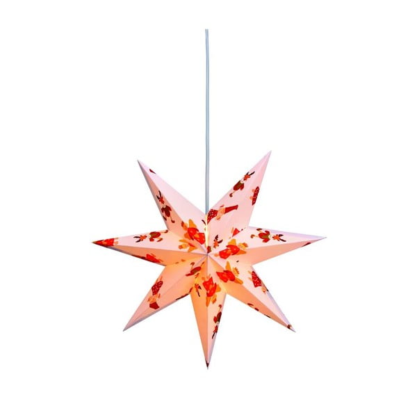 Závěsná svítící hvězda Lu, Ø45 cm, barevná