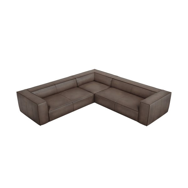 Hnědá kožená rohová pohovka (variabilní) Madame – Windsor & Co Sofas-image-2