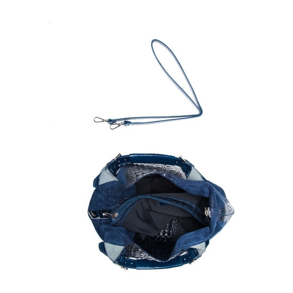 Kožená kabelka Roberta M. 820 Blue-image-1
