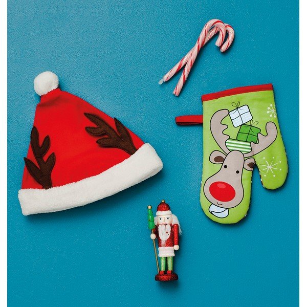 Dětská sada zástěry, čepice a kuchyňské rukavice Love From Santa-image-1